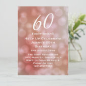 60エレガント番目の誕生日招待状 招待状 (スタンド正面)