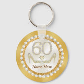 60エレガント誕生日の女の子にパーティーの好意を。 キーホルダー (裏面)