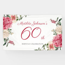 60エレガント誕生日ピンクホワイトフローラ植物学