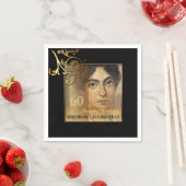 60エレガント誕生日フォト紙ナプキンス スタンダードカクテルナプキン (インサイチュ)