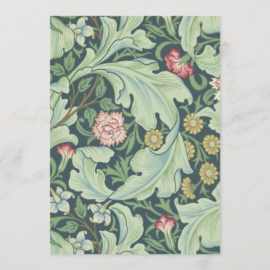 60エレガント誕生日金ゴールドグリーンボタニカルヴィンテージ 招待状 (裏面)