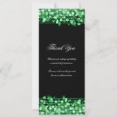 60エレガントth誕生日プログラムグリーンありがとう 招待状 (裏面)