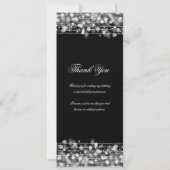 60エレガントth誕生日プログラムシルバー付き/ありがとう 招待状 (裏面)