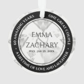 60エレガントth 75th Diamond結婚's Anniversary オーナメント (裏面)