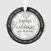 60エレガントth 75th Diamond結婚's Anniversary オーナメント (正面)