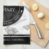 60エレガントth 75th Diamond結婚's Anniversary キッチンタオル (四つ折り)