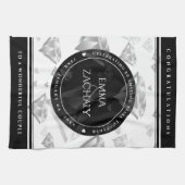 60エレガントth 75th Diamond結婚's Anniversary キッチンタオル (横)