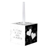 60エレガントth 75th Diamond結婚's Anniversary キューブオーナメント (裏面アングル)