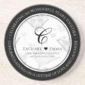 60エレガントth 75th Diamond結婚's Anniversary コースター (正面)