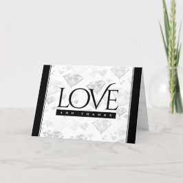 60エレガントth 75th Diamond結婚's Anniversary サンキューカード