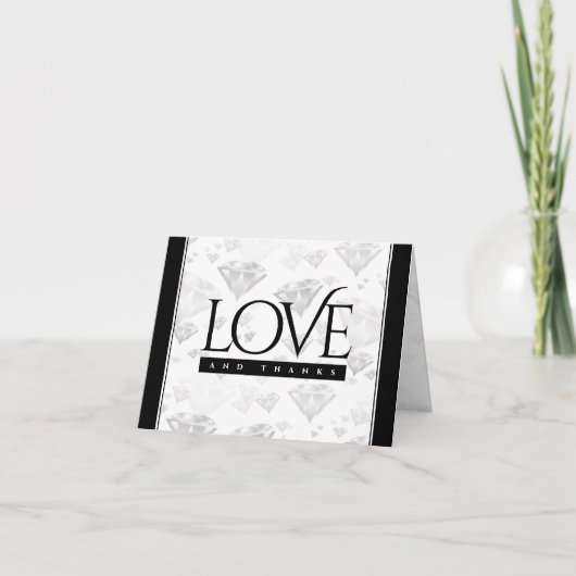 60エレガントth 75th Diamond結婚's Anniversary サンキューカード (正面)