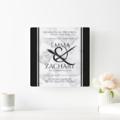 60エレガントth 75th Diamond結婚's Anniversary スクエア壁時計 (ホーム)