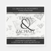 60エレガントth 75th Diamond結婚's Anniversary スタンダードランチョンナプキン (正面)