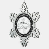 60エレガントth 75th Diamond結婚's Anniversary スノーフレークピューターオーナメント (右)