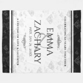 60エレガントth 75th Diamond結婚's Anniversary フリースブランケット (正面(横))