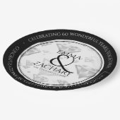 60エレガントth 75th Diamond結婚's Anniversary ペーパープレート (アングル)