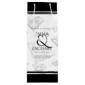 60エレガントth 75th Diamond結婚's Anniversary ワインギフトバッグ (正面)