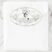 60エレガントth 75th Diamond結婚's Anniversary 楕円形シール (バッグ)