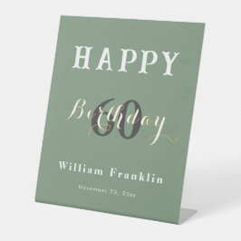 60エレガントth birthday party decoのペデスタルのサイン 台座サイン