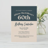 60カジュアル番目の誕生日招待状 招待状 (スタンド正面)
