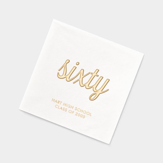 60カスタム懇親会ゴールドフォイルモダンナプキンス 箔ナプキン (左)