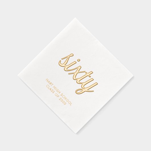 60カスタム懇親会ゴールドフォイルモダンナプキンス 箔ナプキン (右)