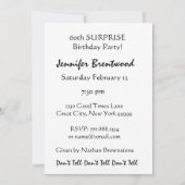 60カスタム歳の誕生日パーティーの招待 招待状 (裏面)