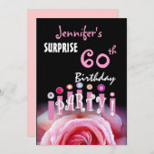 60カスタム歳の誕生日パーティーの招待 招待状 (正面/裏面)