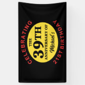 60カスタム番目の誕生日ユーモア 横断幕 (縦)