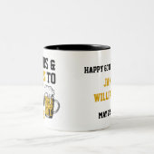 60カスタム番目の誕生日応援とビールから60年 ツートーンマグカップ (中央)