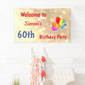 60カラフルパーソナライズされた誕生日 横断幕 (インサイチュ)