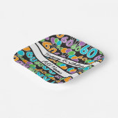 60カラフル番目の誕生日パーソナライズされた名 ペーパープレート (傾斜あり)