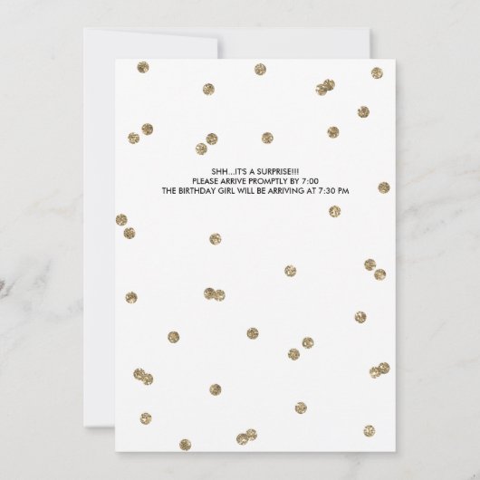 60グリッター紙吹雪サプライズパーティの招待状 招待状 (裏面)