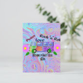 60サイケデリック年代 – 平和、愛、ロックンロール ポストカード (スタンド正面)