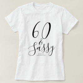 60サシモダンー名前をカスタムする60th誕生日ギフト tシャツ