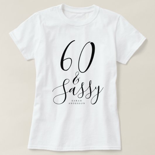 60サシモダンー名前をカスタムする60th誕生日ギフト tシャツ (デザイン正面)