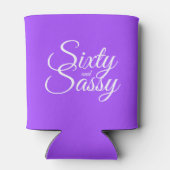 60サッシー60誕生日ブライトパープルクーラーボックス 缶クーラー (裏面)