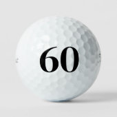 60シンプル番目の誕生日タイトルリストPro V1 ゴルフボール (正面)
