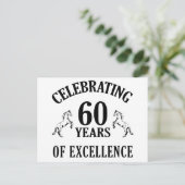 60スタイリッシュ番目の誕生日ギフトアイディア ポストカード (スタンド正面)