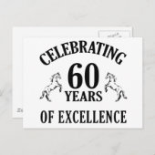 60スタイリッシュ番目の誕生日ギフトアイディア ポストカード (正面/裏面)