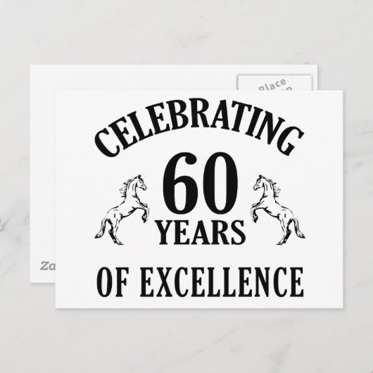 60スタイリッシュ番目の誕生日ギフトアイディア ポストカード (正面/裏面)