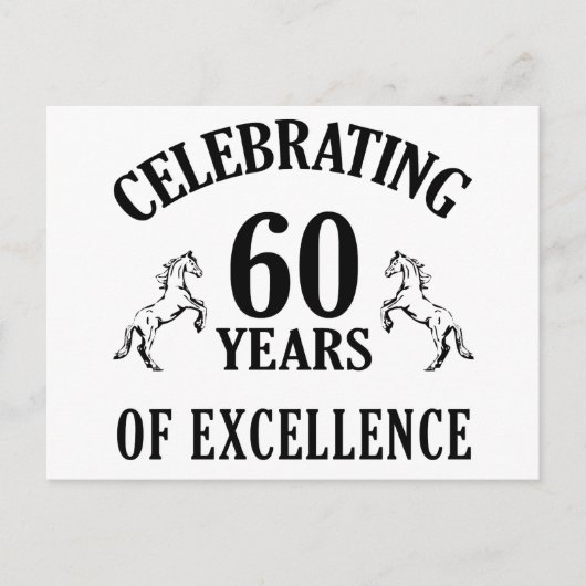 60スタイリッシュ番目の誕生日ギフトアイディア ポストカード (正面)