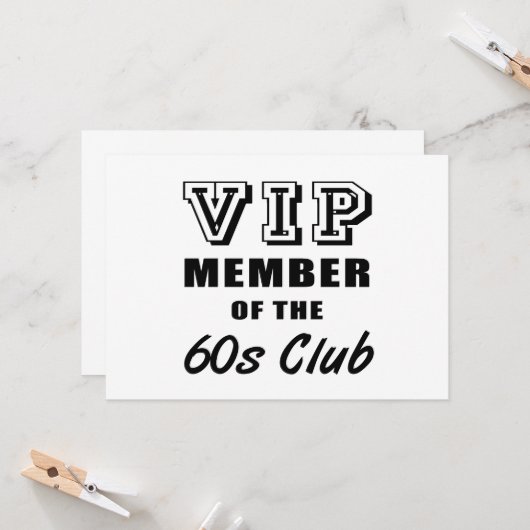 60ズクラブ誕生日 カード (正面/裏面インサイチュ)