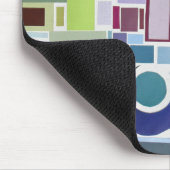 60ズディスコレトロモザイクコラージュ抽象芸術 マウスパッド (コーナー)