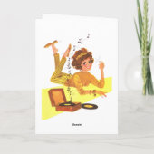 60ズミュージックガールハッピーバースデー カード (裏面)