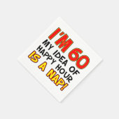 60ハッピーアワーは昼寝 おもしろい スタンダードカクテルナプキン (角)