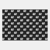 60ハッピーバースデー名前をカスタムする包装紙 ラッピングペーパーシート (正面)