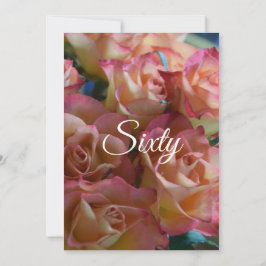 60バラ60th Birthday Partyへの招待 招待状