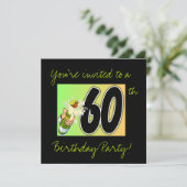 60バースデーパーティ招待状 招待状 (スタンド正面)