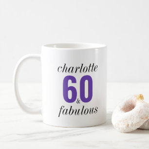 60パーソナライズされたと素晴らしい60番目の誕生日ギフト コーヒーマグカップ